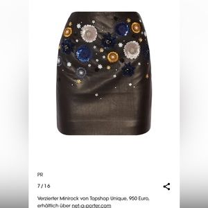 Leather mini skirt from topshop